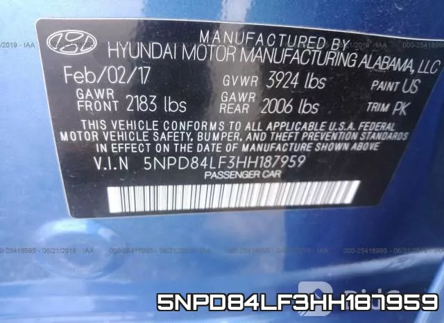 5NPD84LF3HH187959 фото 10