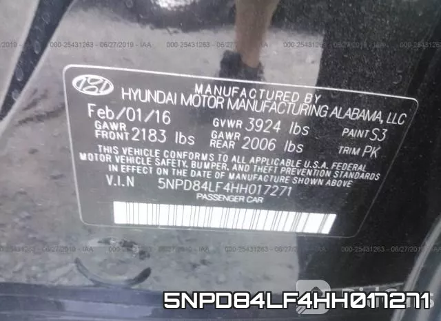 5NPD84LF4HH017271 фото 9