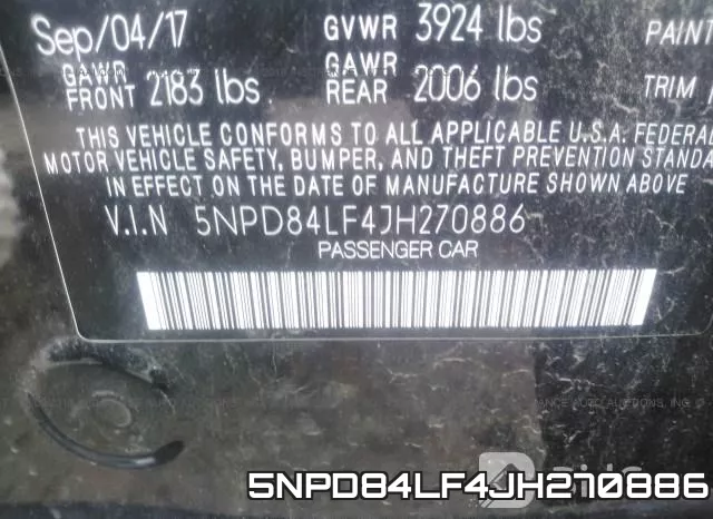 5NPD84LF4JH270886 фото 10