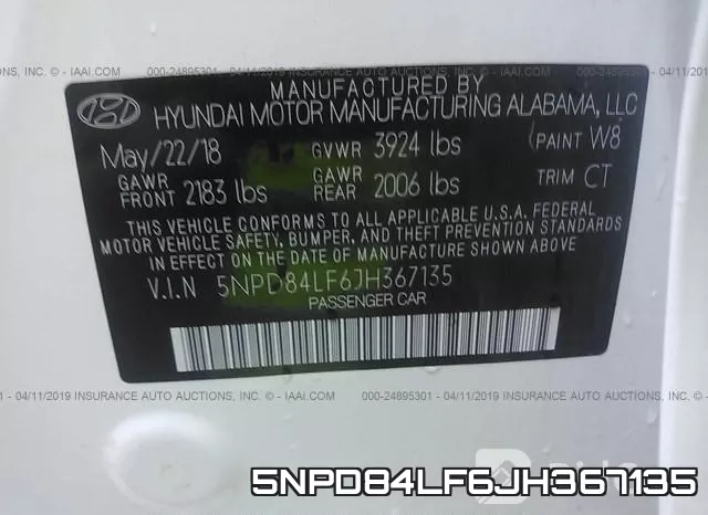 5NPD84LF6JH367135 фото 10