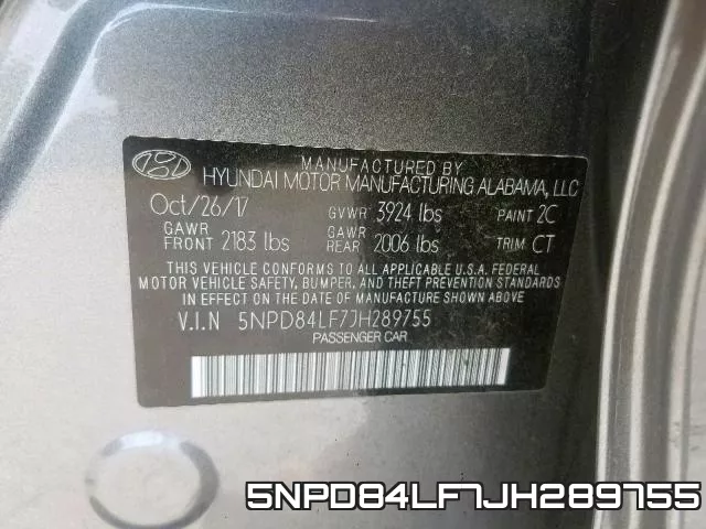 5NPD84LF7JH289755 фото 2