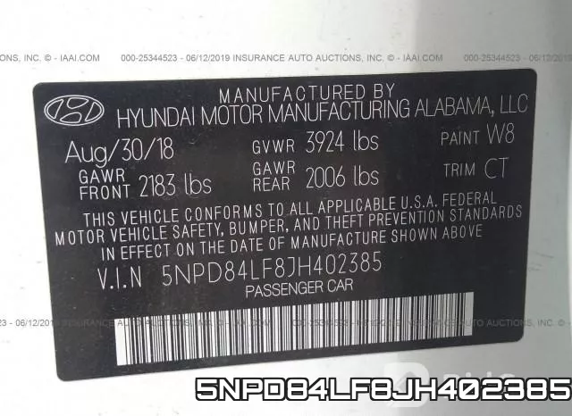 5NPD84LF8JH402385 фото 10