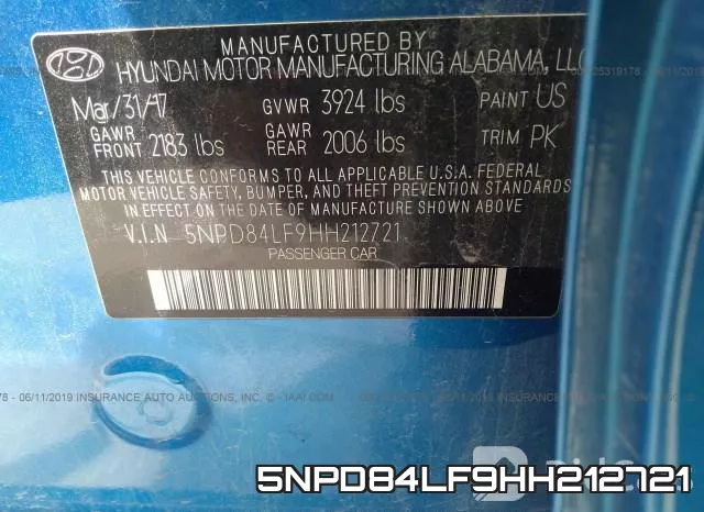 5NPD84LF9HH212721 фото 10