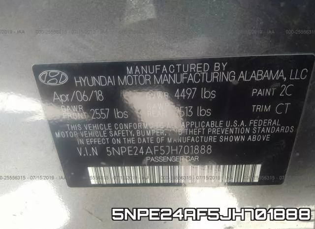 5NPE24AF5JH701888 фото 10