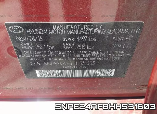 5NPE24AF8HH531603 фото 10