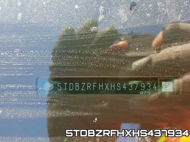 5TDBZRFHXHS437934 фото 2