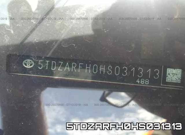 5TDZARFH0HS031313 фото 10