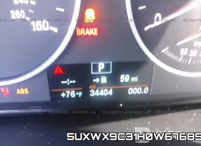 5UXWX9C31H0W67685 фото 8