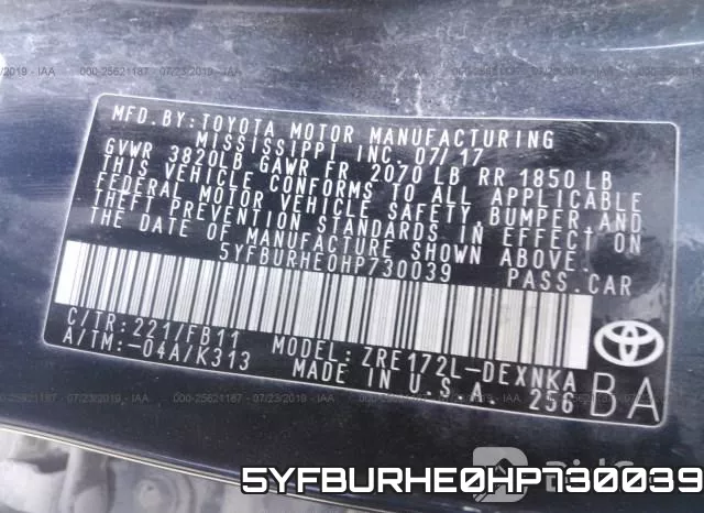 5YFBURHE0HP730039 фото 10