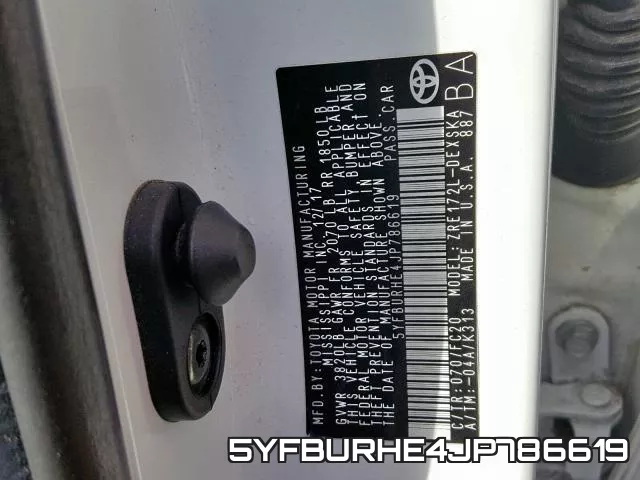 5YFBURHE4JP786619 фото 2