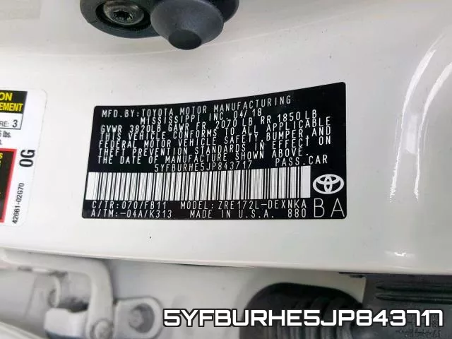5YFBURHE5JP843717 фото 2