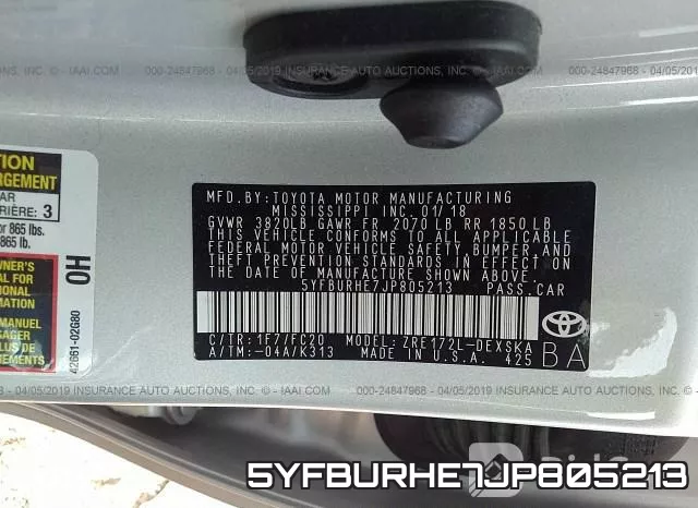 5YFBURHE7JP805213 фото 9