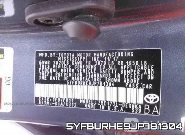 5YFBURHE9JP781304 фото 10
