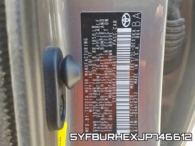 5YFBURHEXJP746612 фото 2