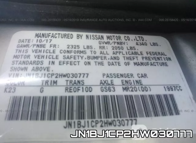 JN1BJ1CP2HW030777 фото 10