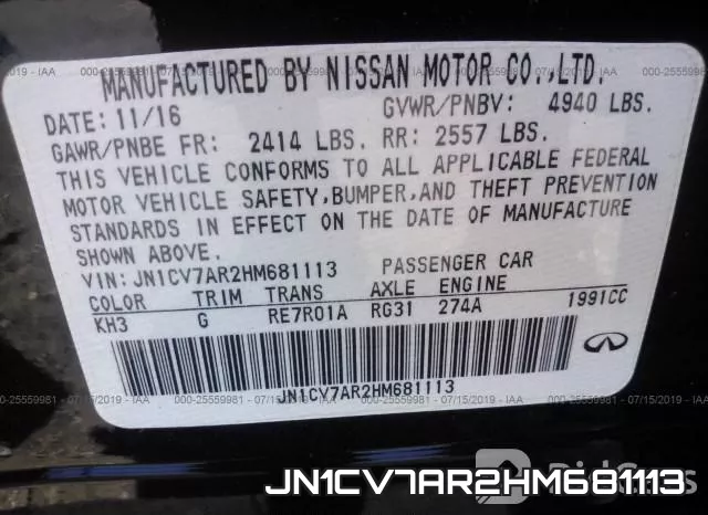 JN1CV7AR2HM681113 фото 10