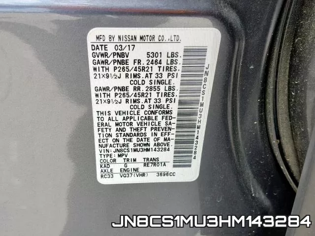 JN8CS1MU3HM143284 фото 2