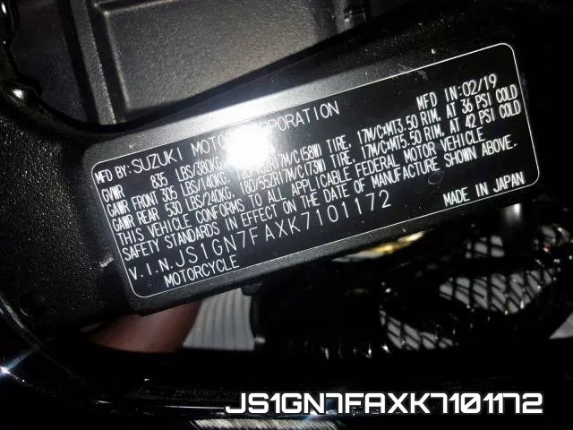 JS1GN7FAXK7101172 фото 2