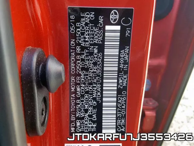 JTDKARFU7J3553426 фото 2
