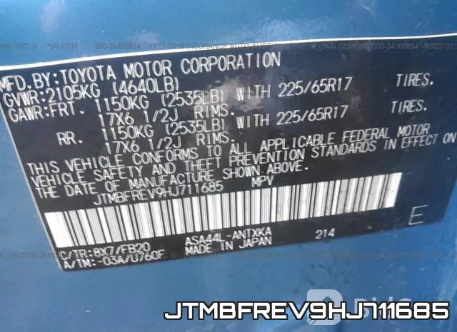 JTMBFREV9HJ711685 фото 10