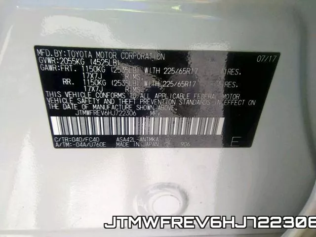 JTMWFREV6HJ722306 фото 2