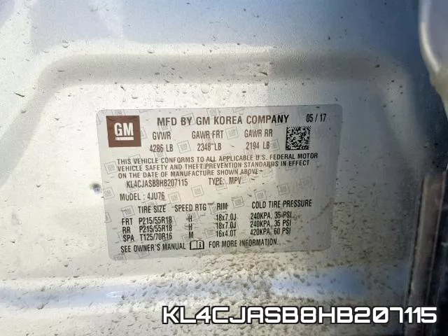 KL4CJASB8HB207115 фото 2