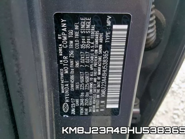KM8J23A48HU538365 фото 2