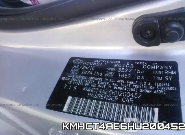 KMHCT4AE6HU200452 фото 10