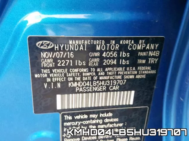 KMHD04LB5HU319707 фото 2