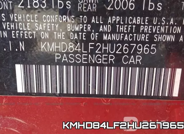 KMHD84LF2HU267965 фото 10