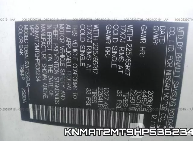 KNMAT2MT9HP536234 фото 10