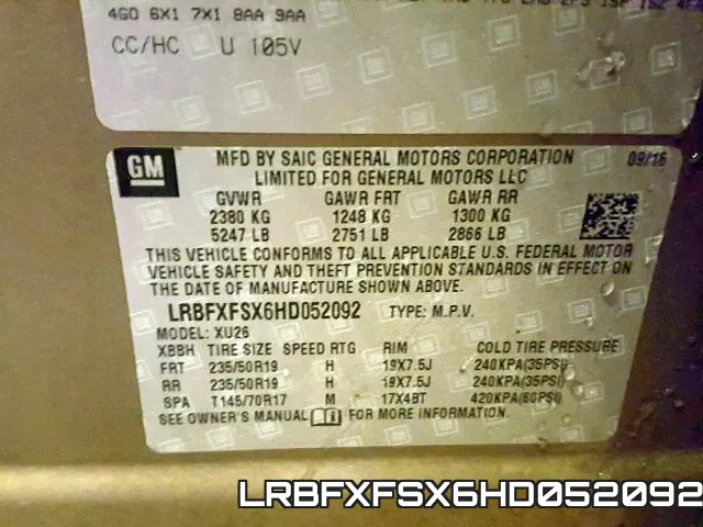 LRBFXFSX6HD052092 фото 2