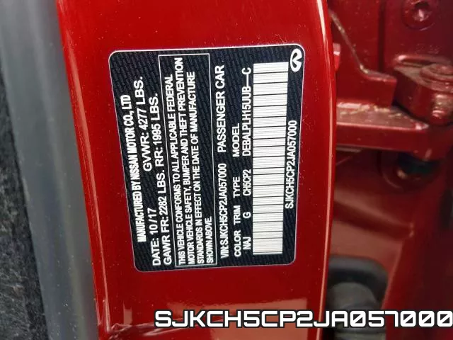 SJKCH5CP2JA057000 фото 2