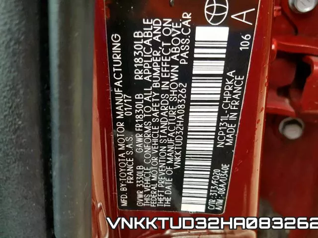 VNKKTUD32HA083262 фото 2