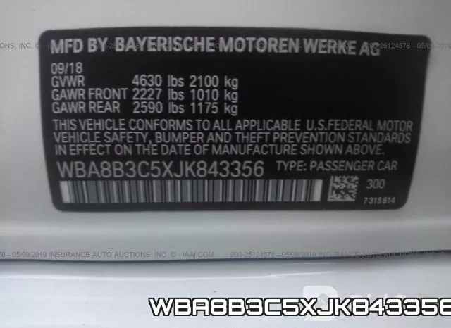 WBA8B3C5XJK843356 фото 10