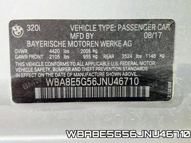 WBA8E5G56JNU46710 фото 2