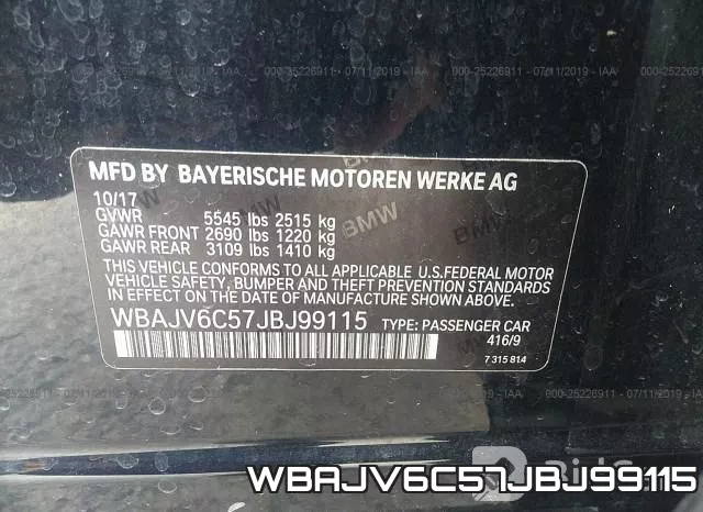 WBAJV6C57JBJ99115 фото 10