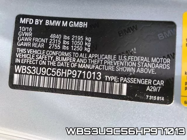 WBS3U9C56HP971013 фото 2