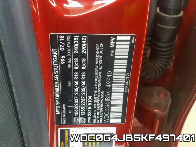 WDC0G4JB5KF497401 фото 2
