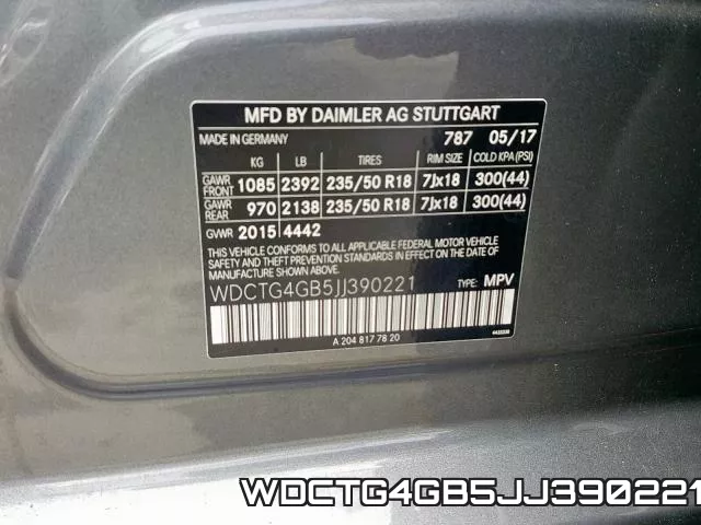 WDCTG4GB5JJ390221 фото 2