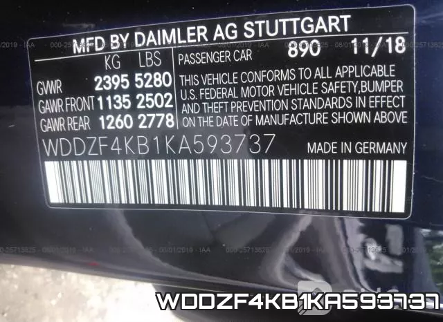 WDDZF4KB1KA593737 фото 10
