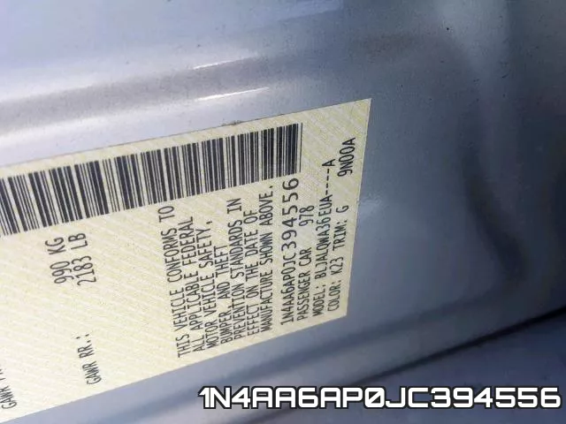 1N4AA6AP0JC394556 фото 2