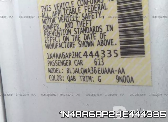 1N4AA6AP2HC444335 фото 9