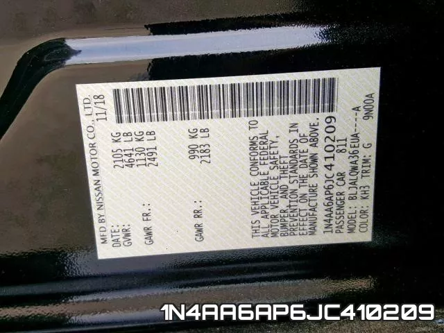 1N4AA6AP6JC410209 фото 2