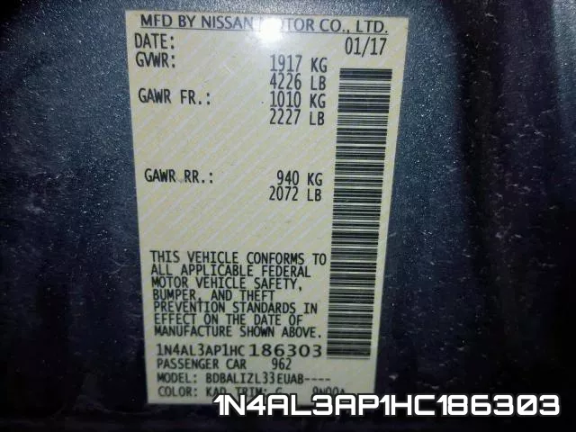 1N4AL3AP1HC186303 фото 2