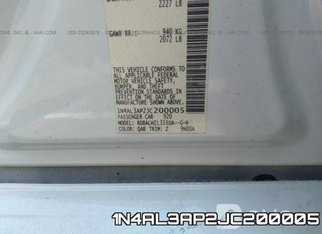 1N4AL3AP2JC200005 фото 10