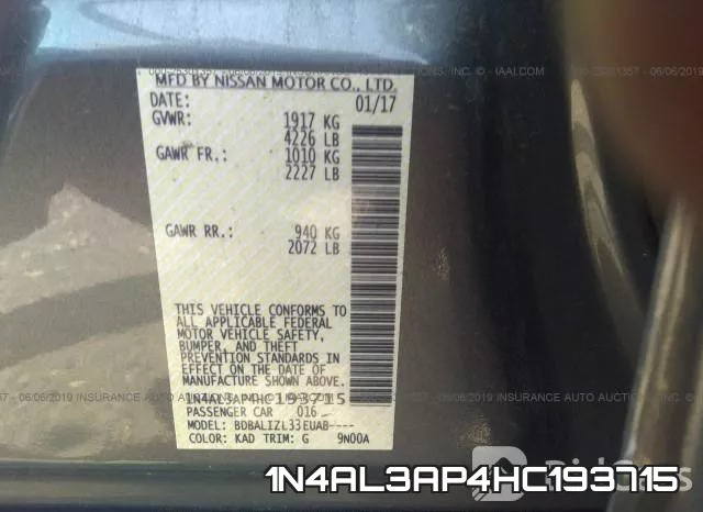 1N4AL3AP4HC193715 фото 10