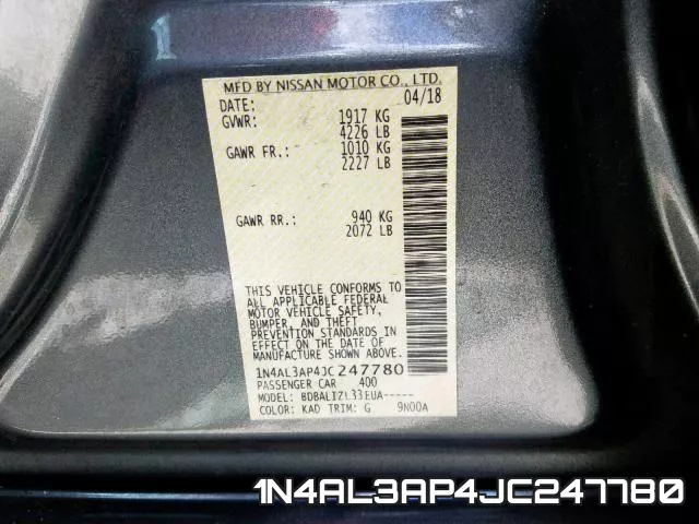 1N4AL3AP4JC247780 фото 2