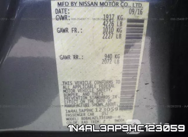 1N4AL3AP9HC123059 фото 10