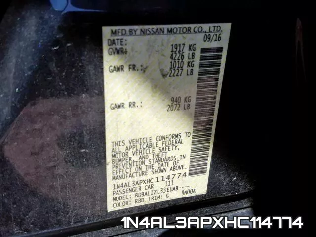 1N4AL3APXHC114774 фото 2